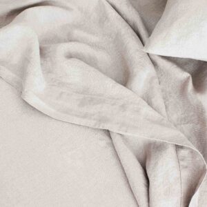 Washed Linen Flat Sheet in Smoke Gray