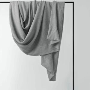 Soft Cashmere Throw in Fog