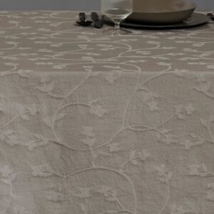 Natural Abstract Woven Dining Tablecloth for Entertaining Style 2