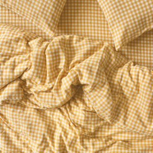 Gingham Linen Blend Duvet Cover Style 3