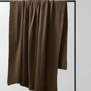 Soft Merino Wool Throw in Truffle