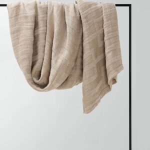 Washed Linen Throw in Natural