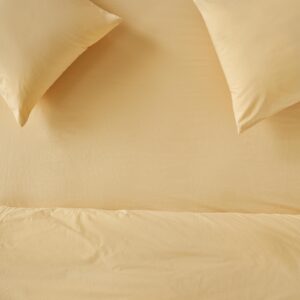 Butter Yellow Cotton Fitted Sheet Collection