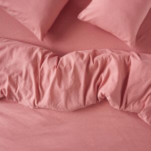 Dusty Pink Linen Blend Duvet Cover