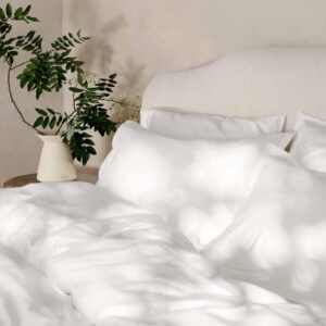 Cotton Sateen Bedding Bundle in White