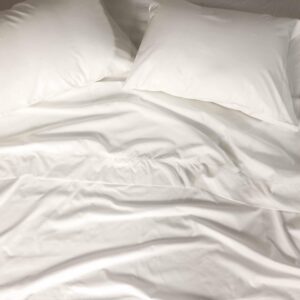 Cotton Sateen Sheet Set in White