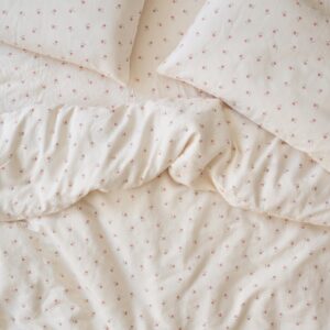 Pearl Floral Linen Blend Duvet Cover