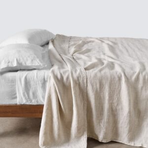 Stonewashed Linen Bedding Essential in Sand