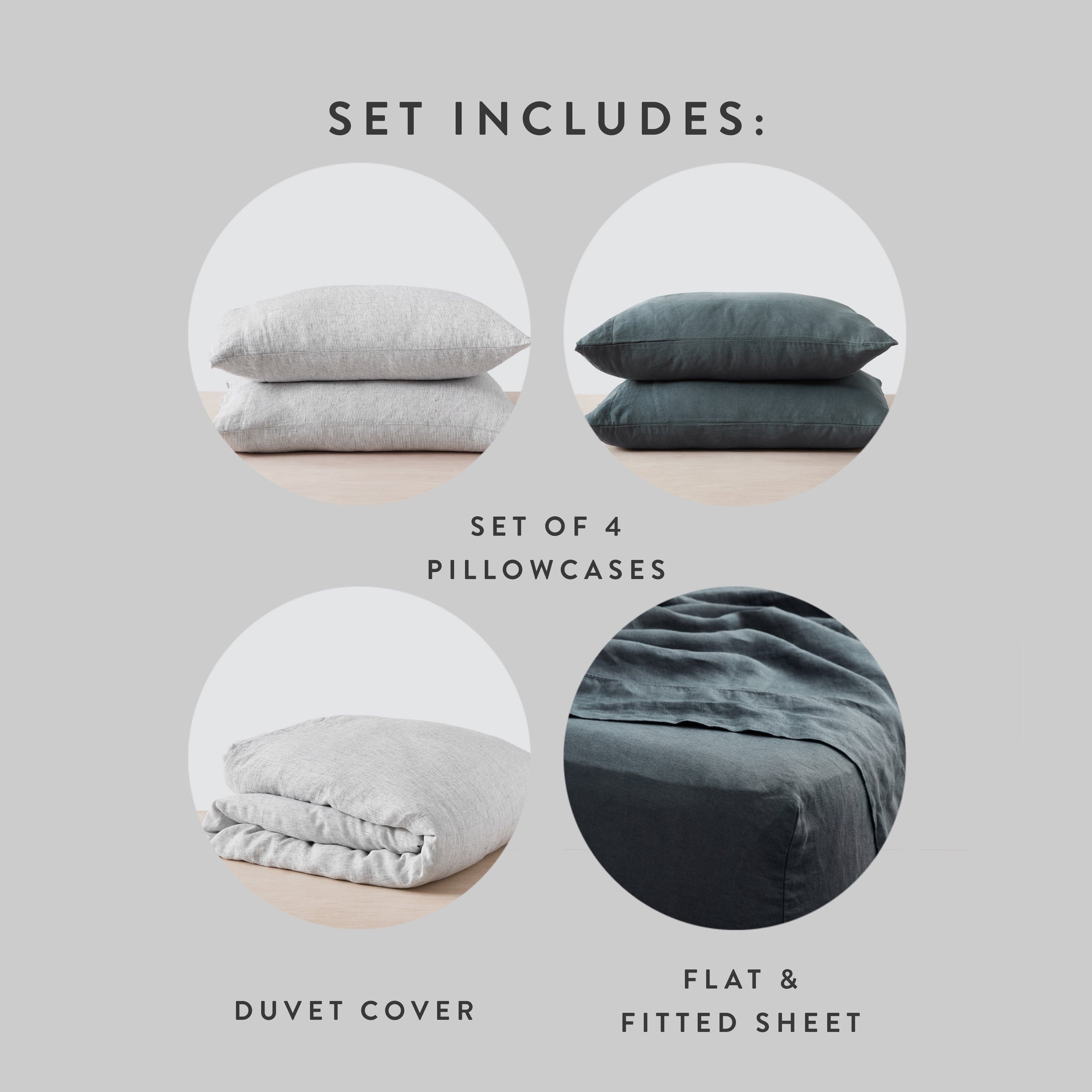 Classic Stonewashed Linen Bedding Bundle - Image 53