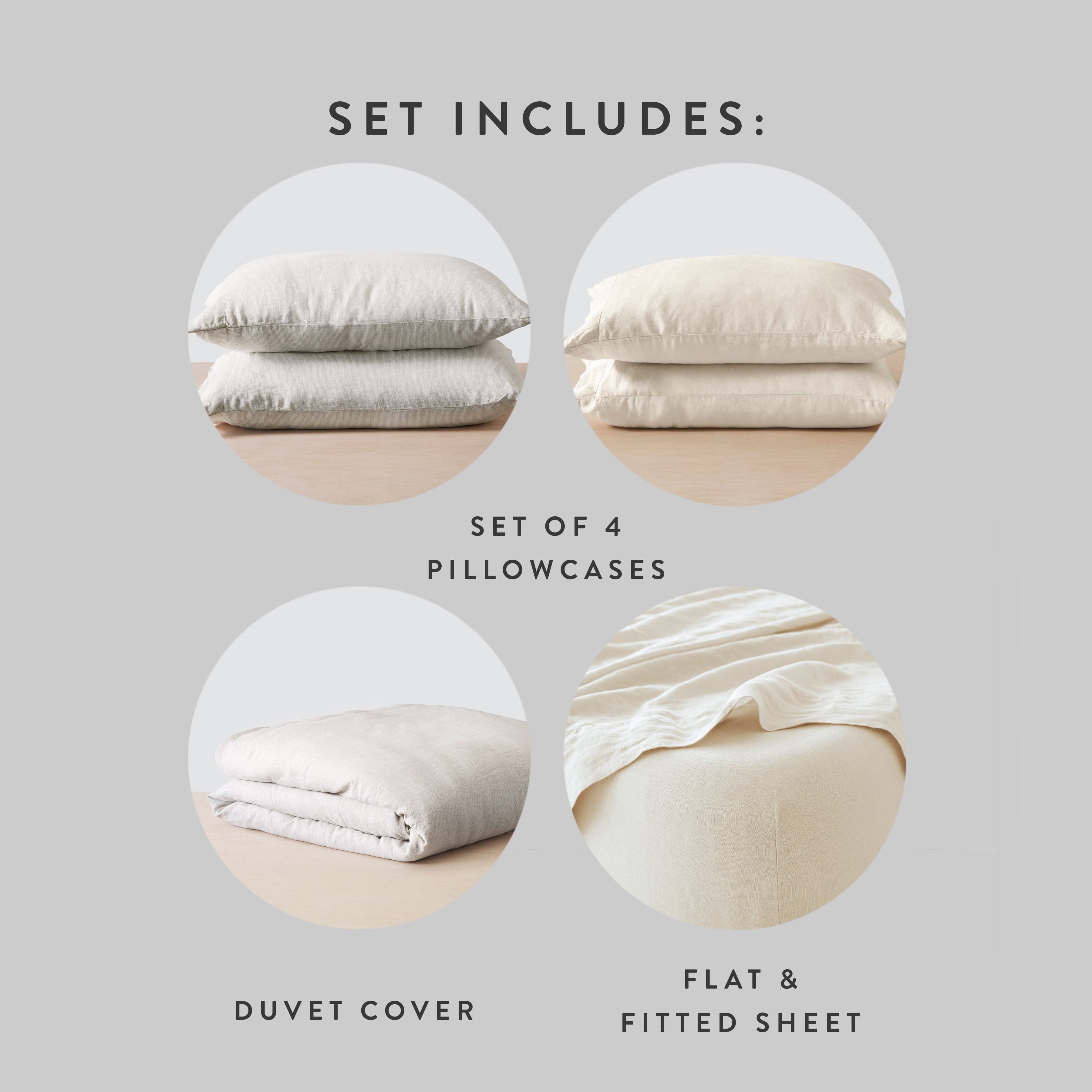 Classic Stonewashed Linen Bedding Bundle - Image 61