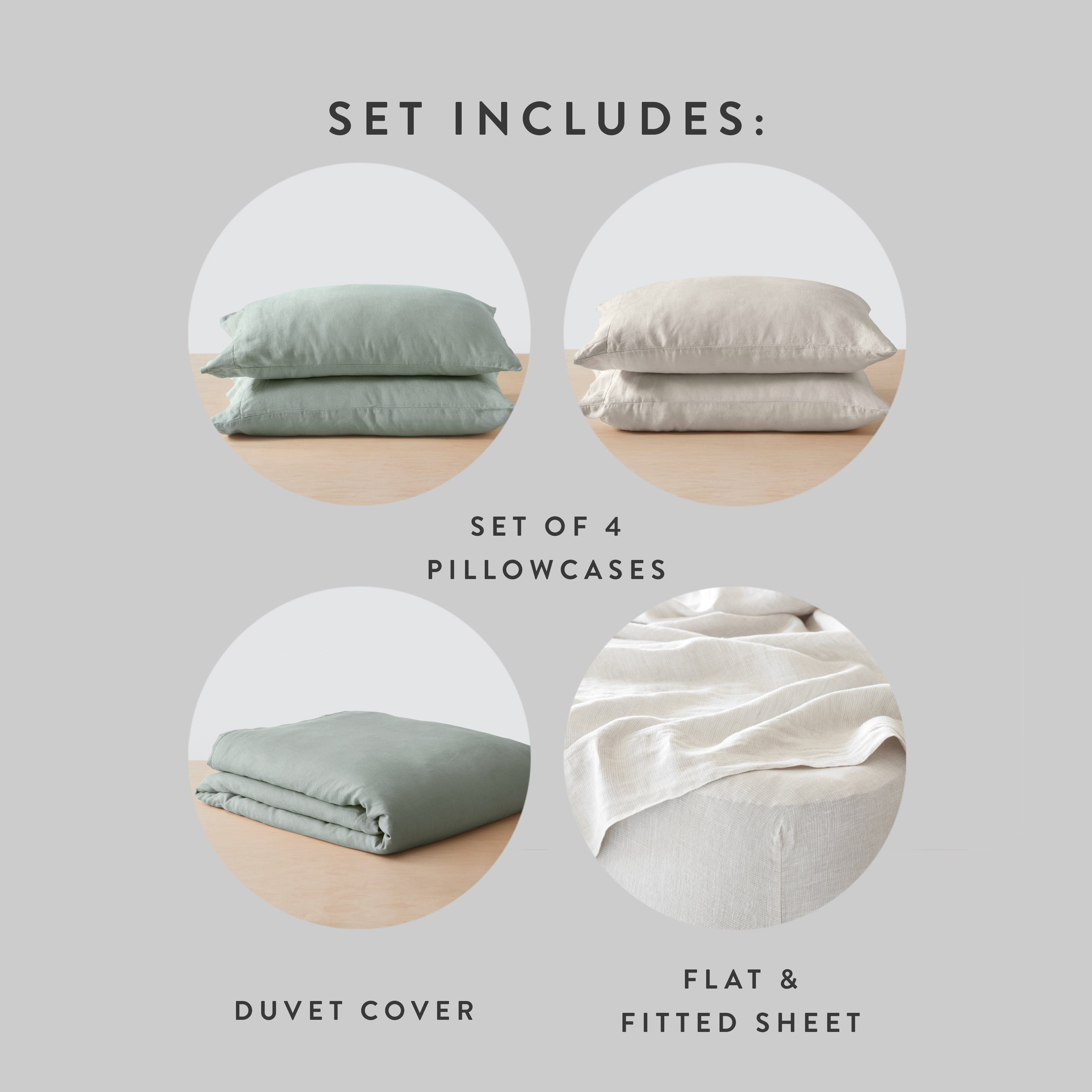 Classic Stonewashed Linen Bedding Bundle - Image 69