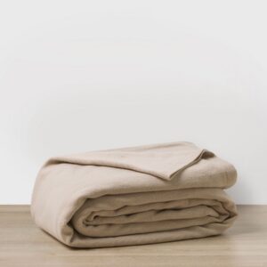 Ribbed Merino Wool Blanket in Oatmeal