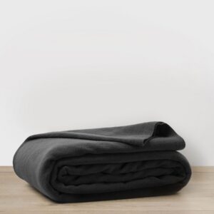 Ribbed Merino Wool Blanket in Slate